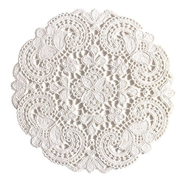Plauener Spitze by Modespitze Tischdecke, Baumwolle, Natur, 22 cm cm im Sale